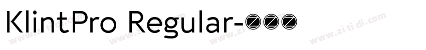 KlintPro Regular字体转换